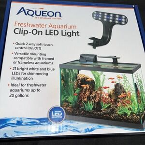 Aqueon Freshwater Aquarium Clip-On LED Light for up to 20 Gallon Aquarium
